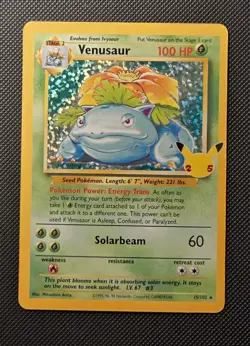 Pokemon TCG Venusaur 15/102 Celebrations 25th Anniversary Card - Image 1
