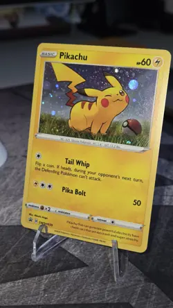 Pokemon TCG Pikachu SWSH039 Holo Black Star Promo Card 💫 Galaxy Swirl 💫 - Image 4