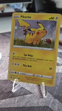 Pokemon TCG Pikachu SWSH039 Holo Black Star Promo Card 💫 Galaxy Swirl 💫 - Image 5