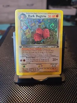 Dark Dugtrio Holo Rare Card First Edition 6/82 Team Rocket Pokemon - Image 1