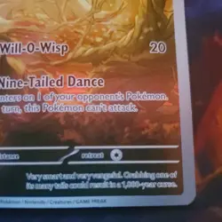 Pokemon TCG Obsidian Flames Ninetails Illustration Rare Holo Card 199/197 NM - Image 5