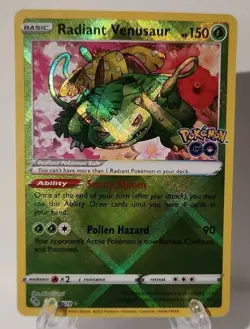 Pokemon TCG Radiant Venusaur Holo Card Pokemon Go 2022, 004/078 - Image 1