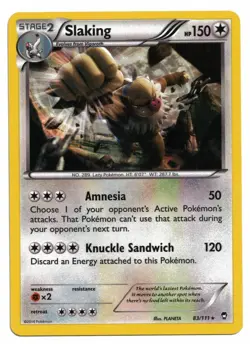 Pokemon Card: Slaking HOLO 83/111 XY Furious Fists Set Rare! EX - Image 1
