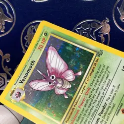 1999 Pokemon Venomoth Holo Rare 1st Edition Jungle 13/64 Card NM - Image 4