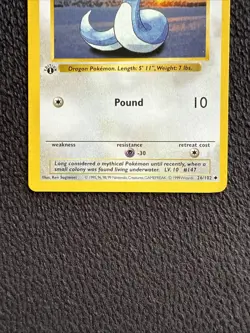 Dratini 26/102 1st Edition - Pokemon Base Set Shadowless - LP - Image 2
