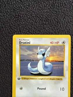 Dratini 26/102 1st Edition - Pokemon Base Set Shadowless - LP - Image 3