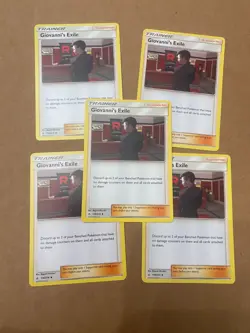 Pokemon Unbroken Bonds Giovanni's Exile 174/214 4x Playset x4 BONUS + 1 (5x) LP - Image 1