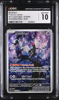 MUNKIDORI Shrouded Fable Illustration Rare #072 CGC 10 Pokemon [Nostalgium] - Image 1