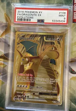 Pokemon XY Evolutions 2016 Dragonite EX PSA 9 Full Art FA Gem Mint #106/108 - Image 1