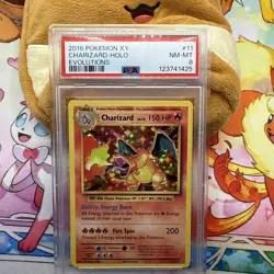 2016 POKEMON XY EVOLOUTIONS CHARIZARD HOLO 11/108 PSA 8 NM - MINT 🔥 - Image 1