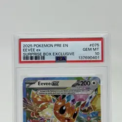 Eevee Ex 075/131 Prismatic Evolutions Surprise Box Stamped Promo Pokemon PSA 10 - Image 2