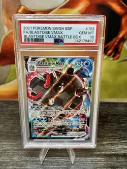PSA 10 GEM MINT Blastoise VMAX #SWSH103 - 2021 Pokemon Battle Box Promo - Image 1