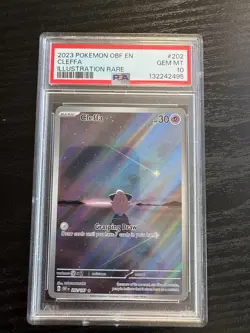 2023 Pokemon OBF EN CLEFFA #202 Illistration Rare PSA GEM MT 10 - Image 1