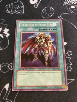 Yugioh - The Warrior Returning Alive LOD-030 NM 1st ed Rare - Image 1