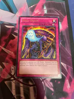 YUGIOH - SOUL DRAIN - RARE - REDU - UNLIMITED ED - LP - Image 1
