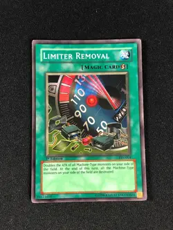YUGIOH LIMITER REMOVAL PSV-064 1ST SUPER HP/CREASES - Image 1