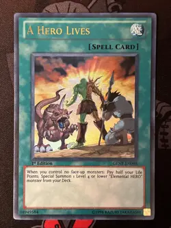 A Hero Lives GENF-EN098 1st Edition Ultra Rare LP - Image 3