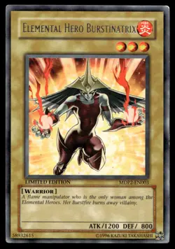 Yu-Gi-Oh TCG McDonald's Promo #MDP2-EN003 Elemental Hero Burstinatrix R,Limited - Image 1