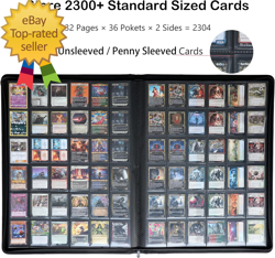 Premium 2300 Pockets Card Binder, Large 36-Pocket 2000+ Ringless Trading Card Al - Image 2
