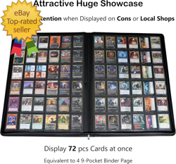 Premium 2300 Pockets Card Binder, Large 36-Pocket 2000+ Ringless Trading Card Al - Image 3