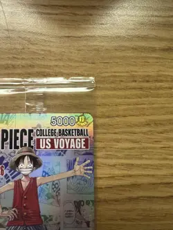 One Piece CCG Monkey.D.Luffy US Voyage College Basketball Promo Card *Mint* - Image 3