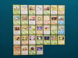 Complete Jungle Uncommon And Common Set -WOTC Pokemon Cards NM-LP x32 Cards - Image 1