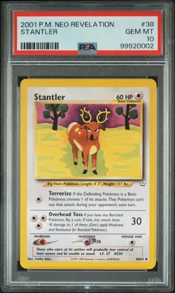 2001 Pokemon Neo Revelation # 38 Stantler PSA 10 Card GEM MINT! Trusted Seller! - Image 1