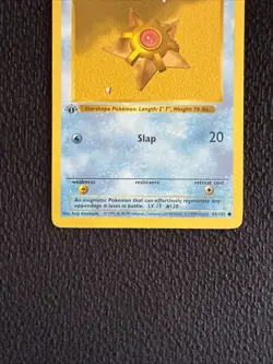 ⭐1st Edition Shadowless Staryu 65/102 Base Set Pokemon Card WOTC 1999 LP - Image 3