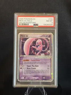 Mew EX Holon Phantoms Holo Ultra Rare Card 100/110 PSA 8 Near Mint - Image 1