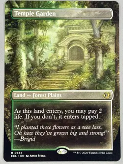 Temple Garden Borderless 351 Lorwyn Eclipsed ECL MTG Regular Rare NM Pack Fresh - Image 3