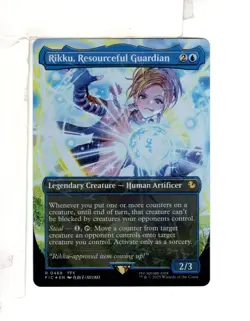 MTG SkeenAB Rikku Resourceful Guardian BRDRLESS CHOCOBO TRACK FOIL from FIC. NM. - Image 1