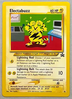 Pokemon Electabuzz #46 - 2002 Wizards Black Star Promo - NM to MT Condition! - Image 1