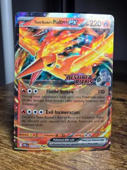 Pokemon TCG Team Rockets Moltres EX Destined Rivals 031/182 Stamped UPC Promo NM - Image 1