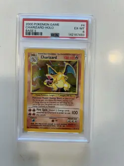 2000 POKEMON BASE SET 2 #4 CHARIZARD-HOLO PSA 6 - Image 1