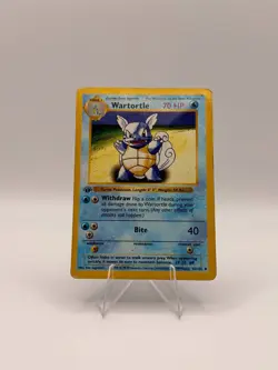 Wartortle Pokemon 1st Edition Base Set 42/102 MP Non-Holo Shadowless Uncommon - Image 1