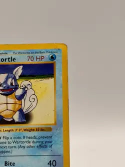Wartortle Pokemon 1st Edition Base Set 42/102 MP Non-Holo Shadowless Uncommon - Image 3