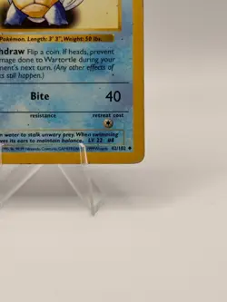 Wartortle Pokemon 1st Edition Base Set 42/102 MP Non-Holo Shadowless Uncommon - Image 4