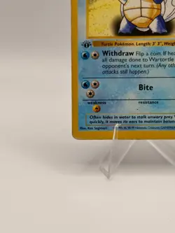 Wartortle Pokemon 1st Edition Base Set 42/102 MP Non-Holo Shadowless Uncommon - Image 5