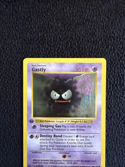 Pokemon TCG Gastly Base Set Shadowless 1st Edition Common 50/102 LP - Image 3