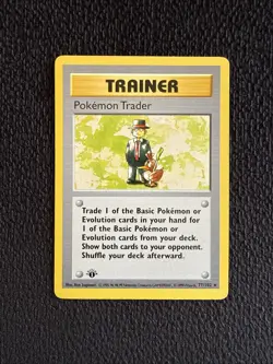 Pokemon Trader 1999 Pokemon Game Shadowless Base Set 1st Edition #77/102 LP - Image 1