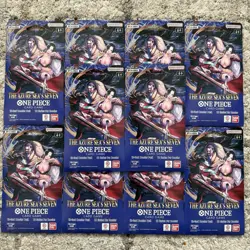One Piece TCG The Azure Sea’s Seven OP-14 Sleeved Booster Pack Lot of 10 Sealed - Image 1