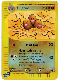 Dugtrio 44/165 Expedition Base Set Reverse Holo Rare Pokemon Card - Image 1