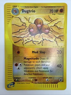 Dugtrio 44/165 Expedition Base Set Reverse Holo Rare Pokemon Card - Image 3