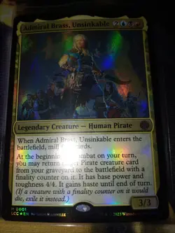 MTG 100 Card ADMIRAL BRASS, UNSINKABLE Grixis Budget Pirates Commander/EDH Deck - Image 1
