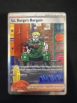 2025 Pokemon Mega Evolution Lt. Surge's Bargain 185/132 SIR - Image 1