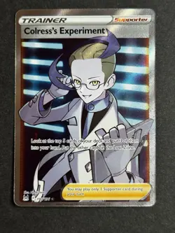 Colress's Experiment 190/196 Full Art Trainer Lost Origin Pokemon TCG NM/MINT - Image 1