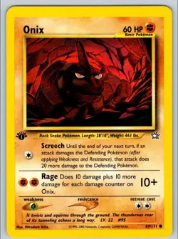 2000 Neo - Genesis 1st Edition Onix Common #69 - Image 1