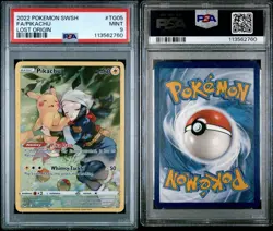 2022 POKEMON SWORD & SHIELD LOST ORIGIN #TG05 FULL ART/PIKACHU PSA 9 - Image 3