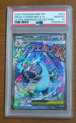 PSA 10 Gem Mint Pokemon Mega Charizard X Ex MEP 023 UPC Promo - Image 1