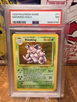 Nidoking Holo 11/102 - 1999 Pokemon Game Base Set - PSA 7 - Image 1
